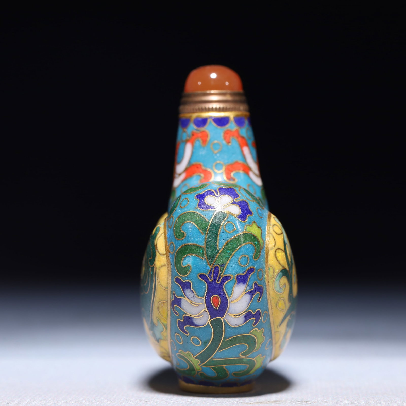 An Exquisite Cloisonne Chi-Dragon Pattern Snuff Bottle - 6