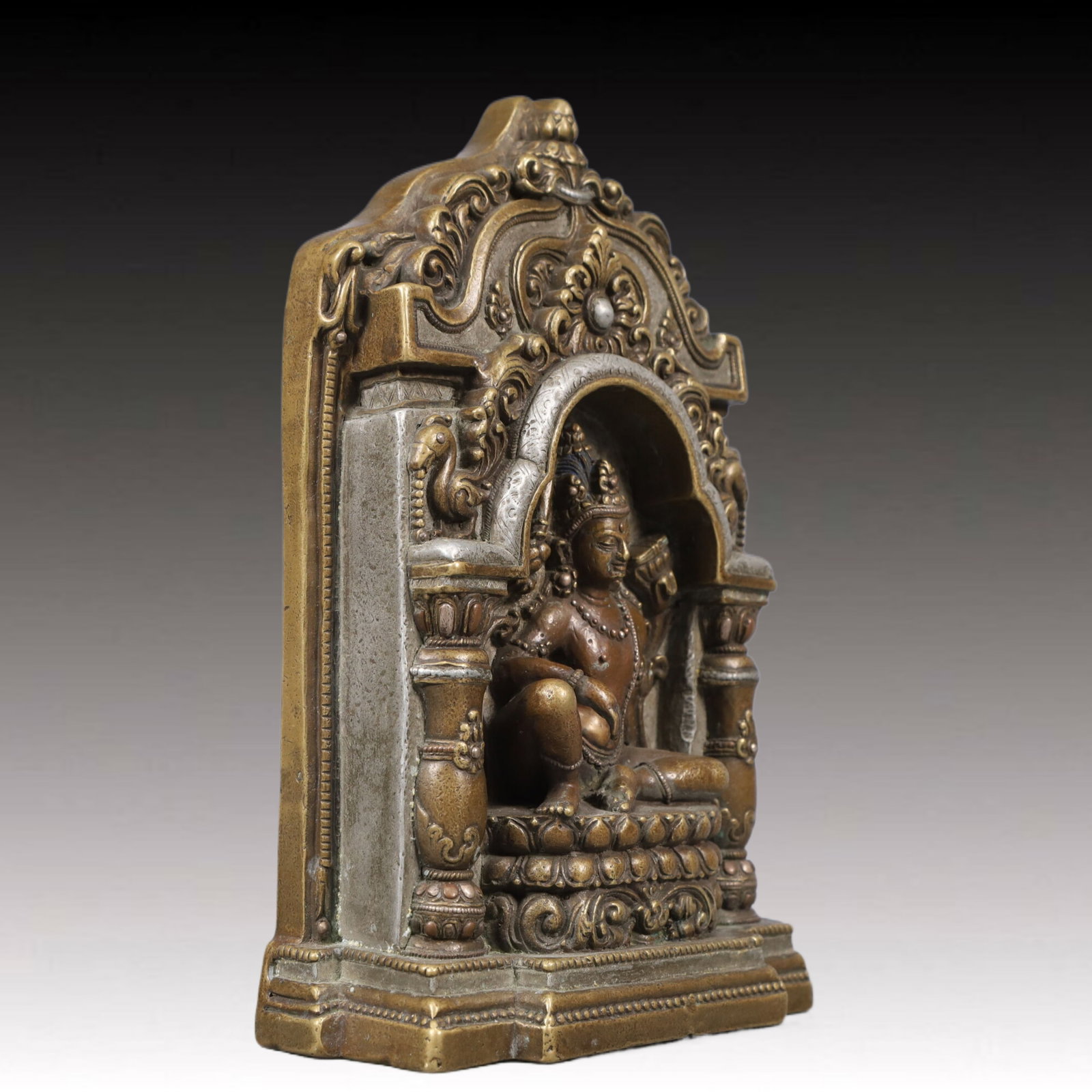 A Solemn Bronze Statue of Manjusri - 6