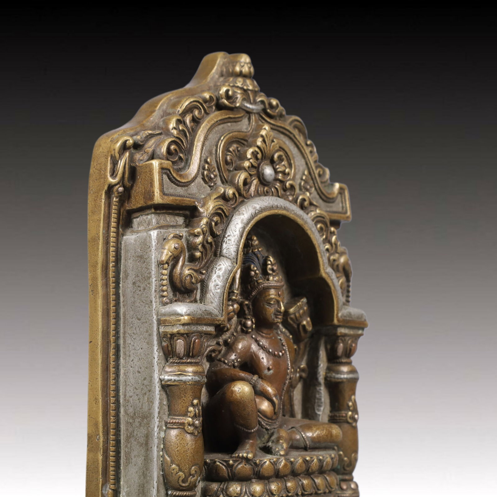 A Solemn Bronze Statue of Manjusri - 7