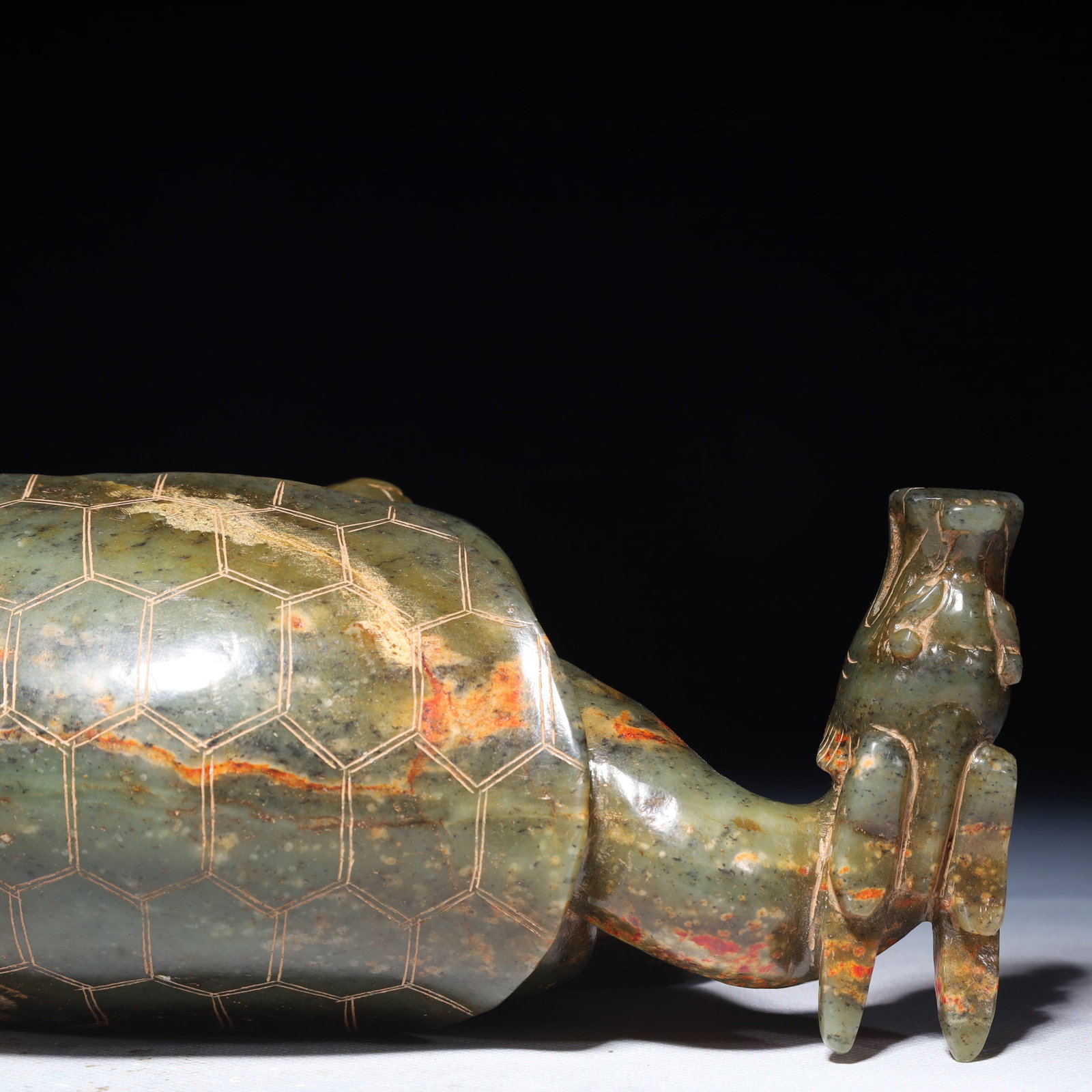 An Exquisite Jasper Dragon Turtle Ornament - 12