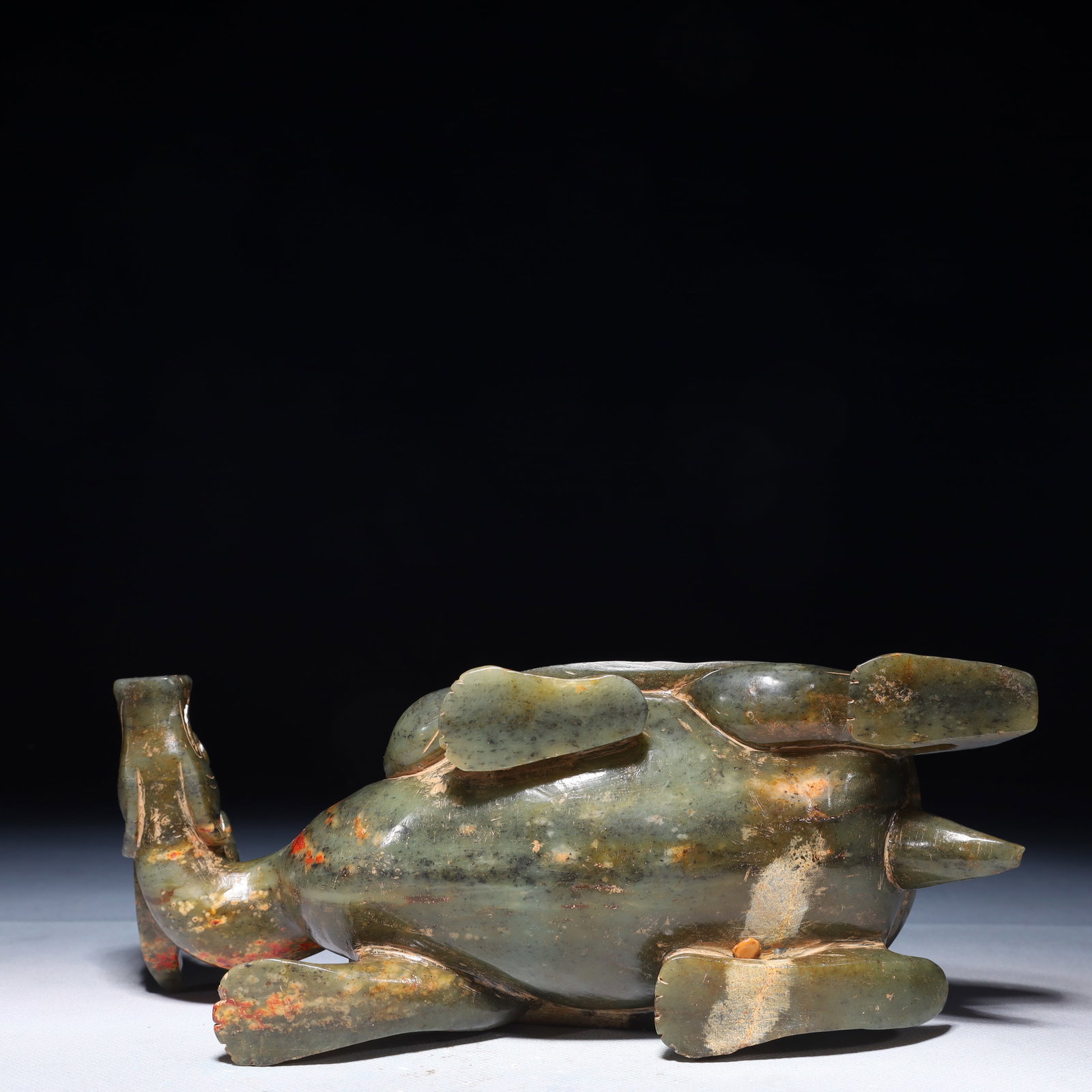 An Exquisite Jasper Dragon Turtle Ornament - 14