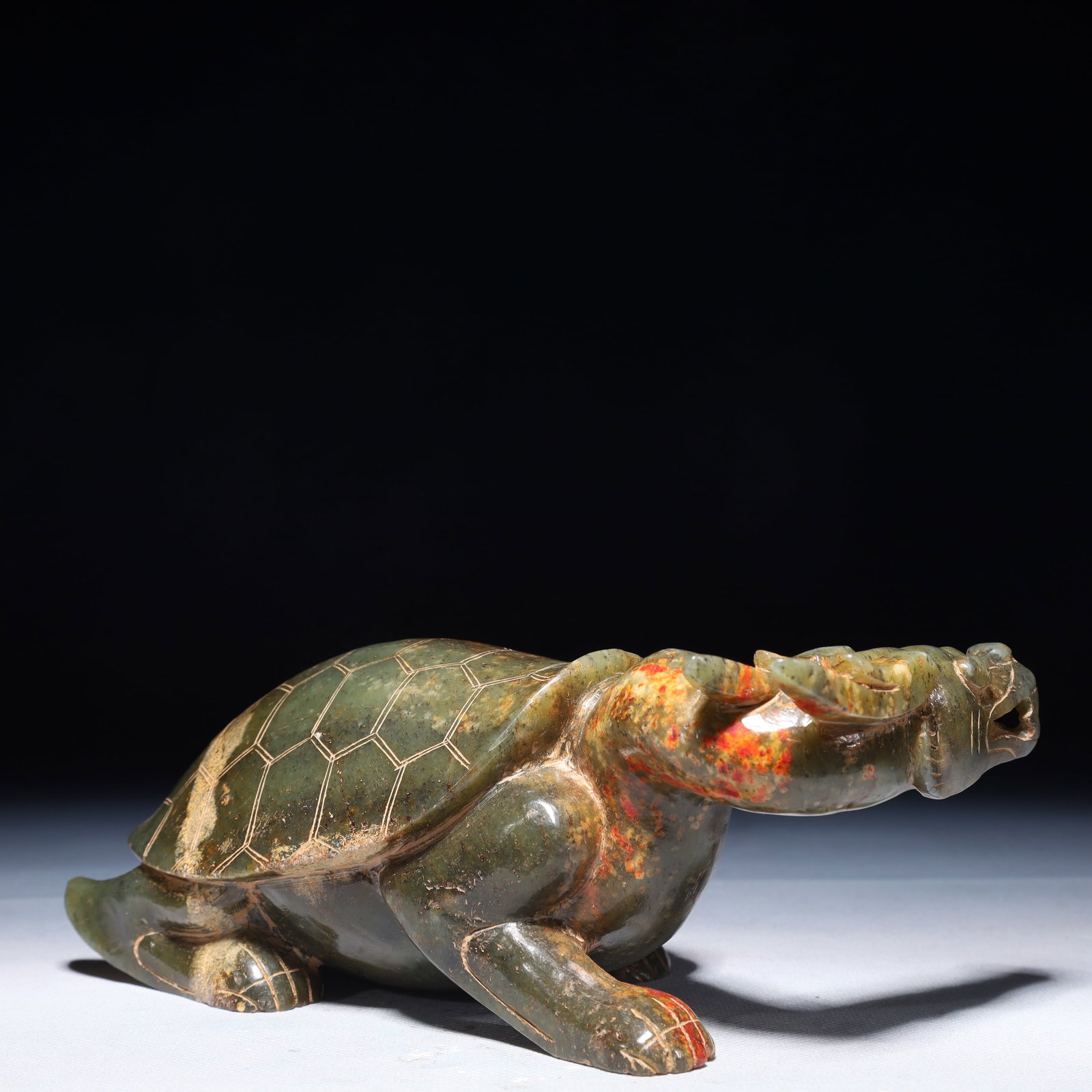 An Exquisite Jasper Dragon Turtle Ornament - 6