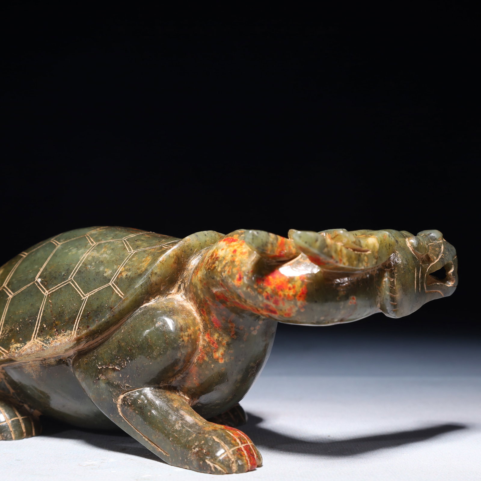 An Exquisite Jasper Dragon Turtle Ornament - 7