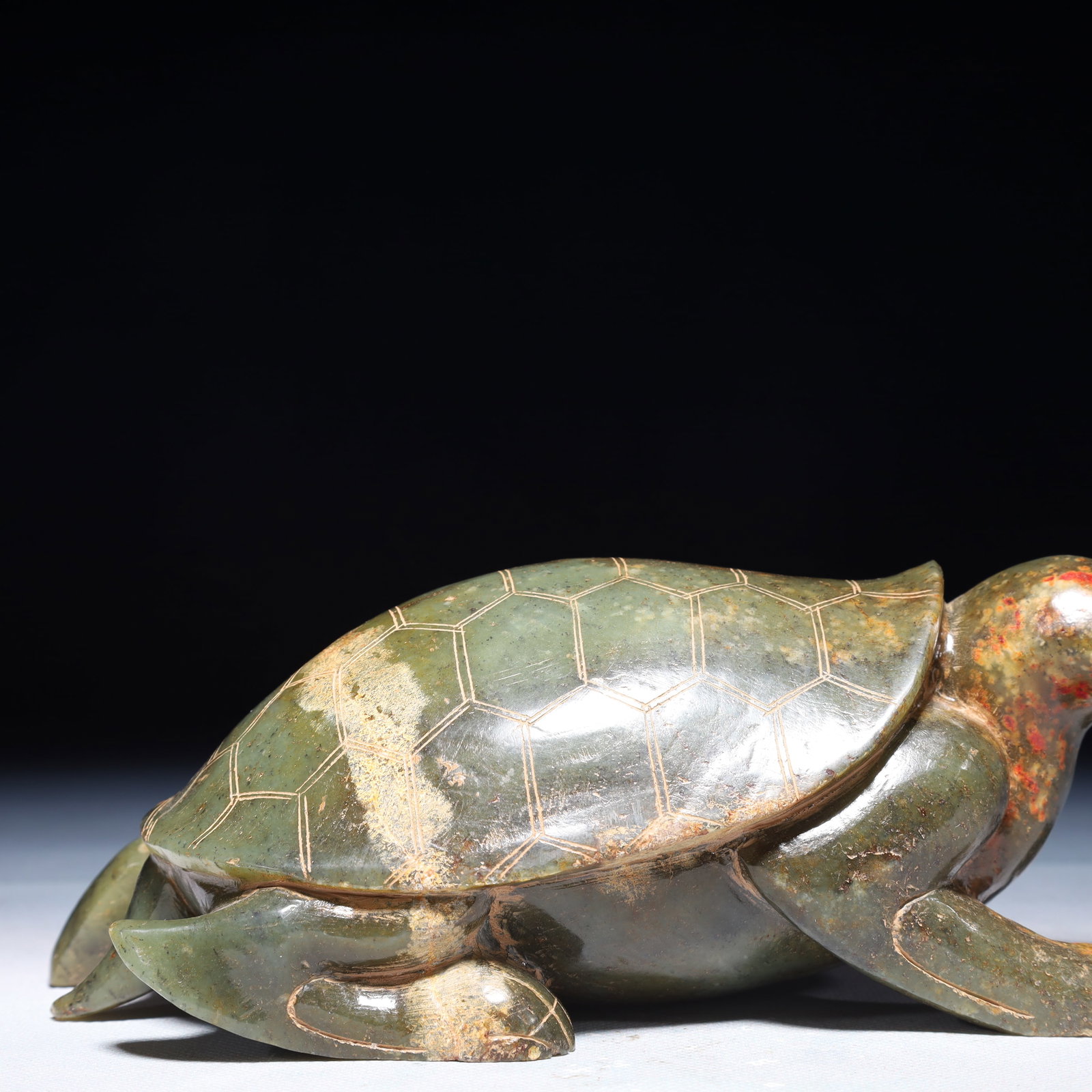 An Exquisite Jasper Dragon Turtle Ornament - 8
