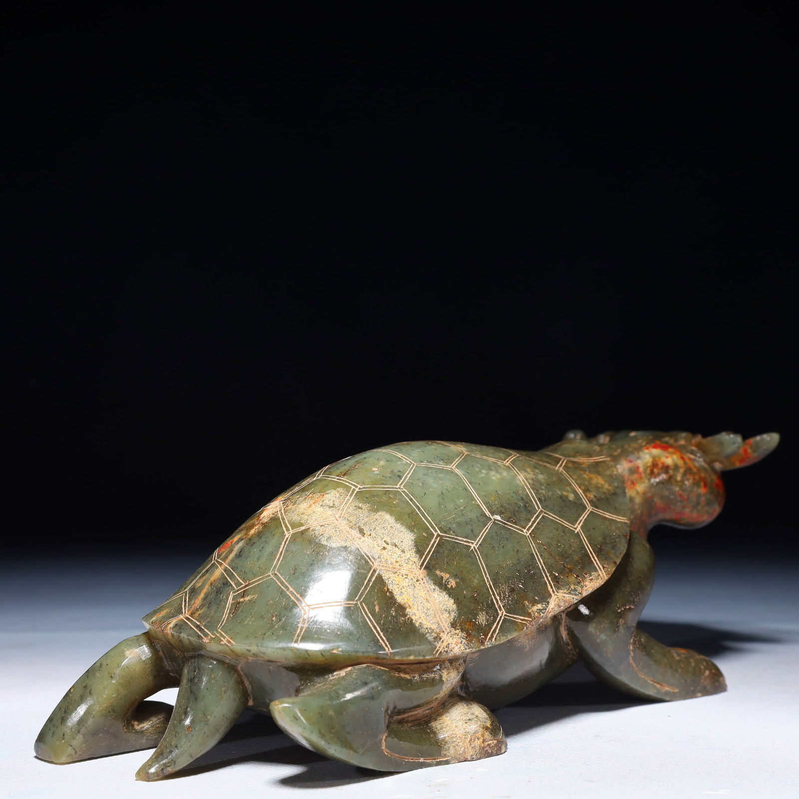 An Exquisite Jasper Dragon Turtle Ornament - 9