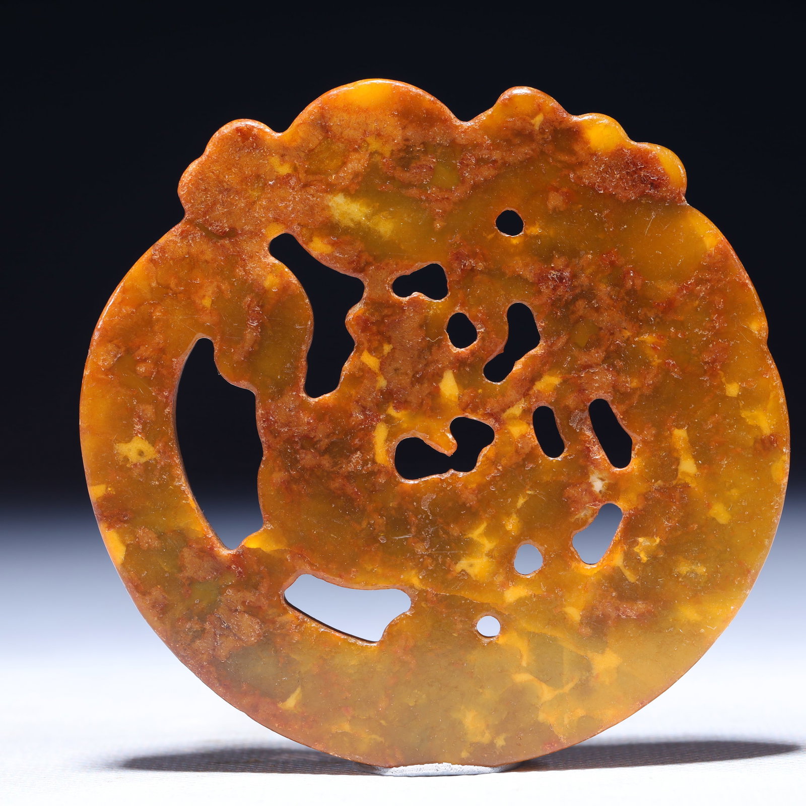 An Exquisite Archaic Jade Dragon Pattern Pendant - 3