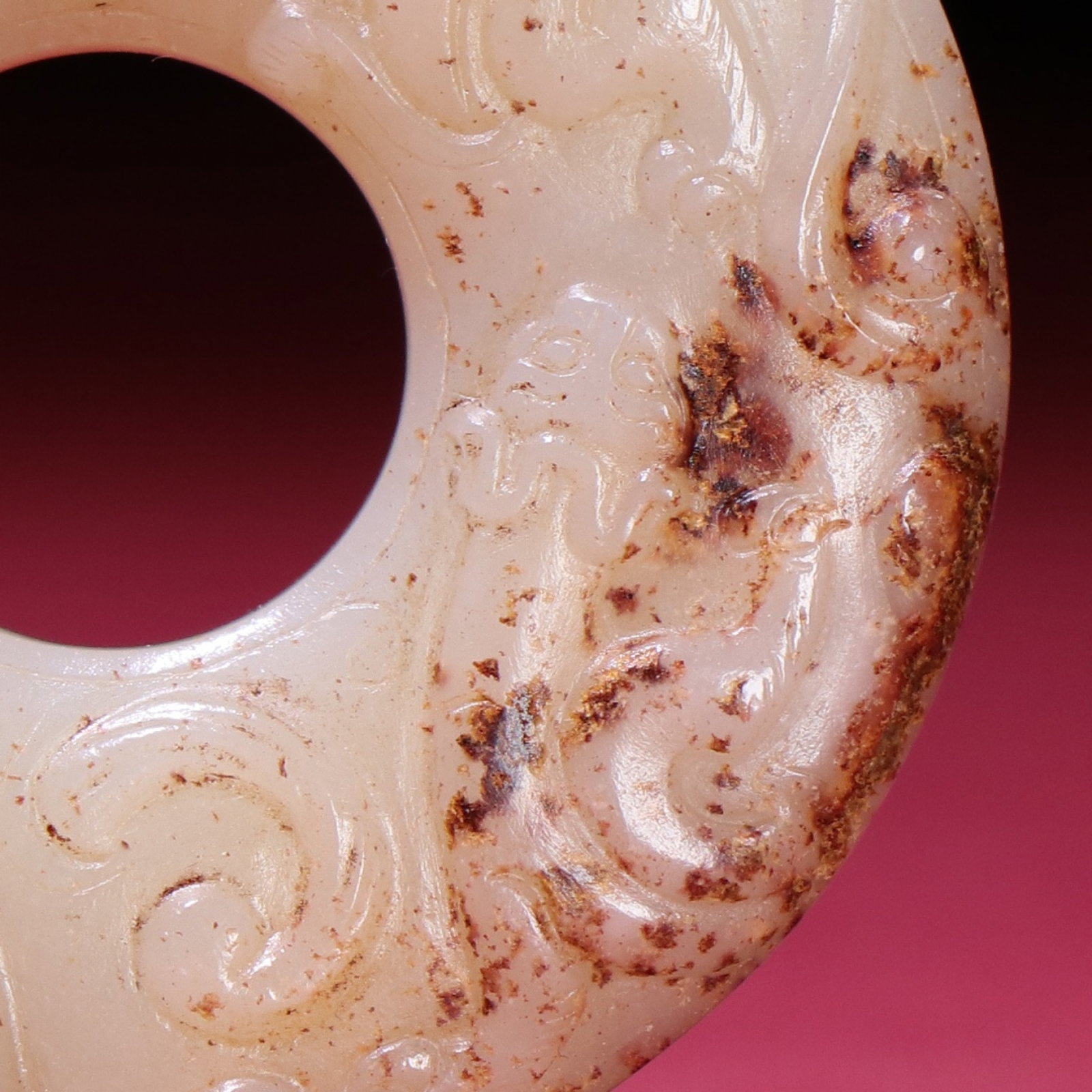 An Exquisite White Jade Chi-Dragon Pattern Pendant - 3