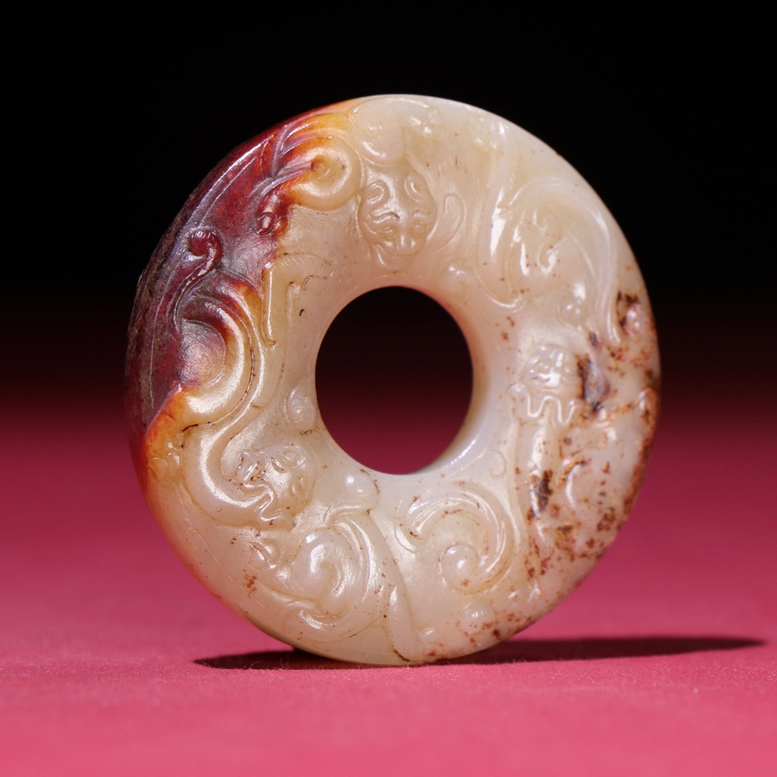 An Exquisite White Jade Chi-Dragon Pattern Pendant - 4