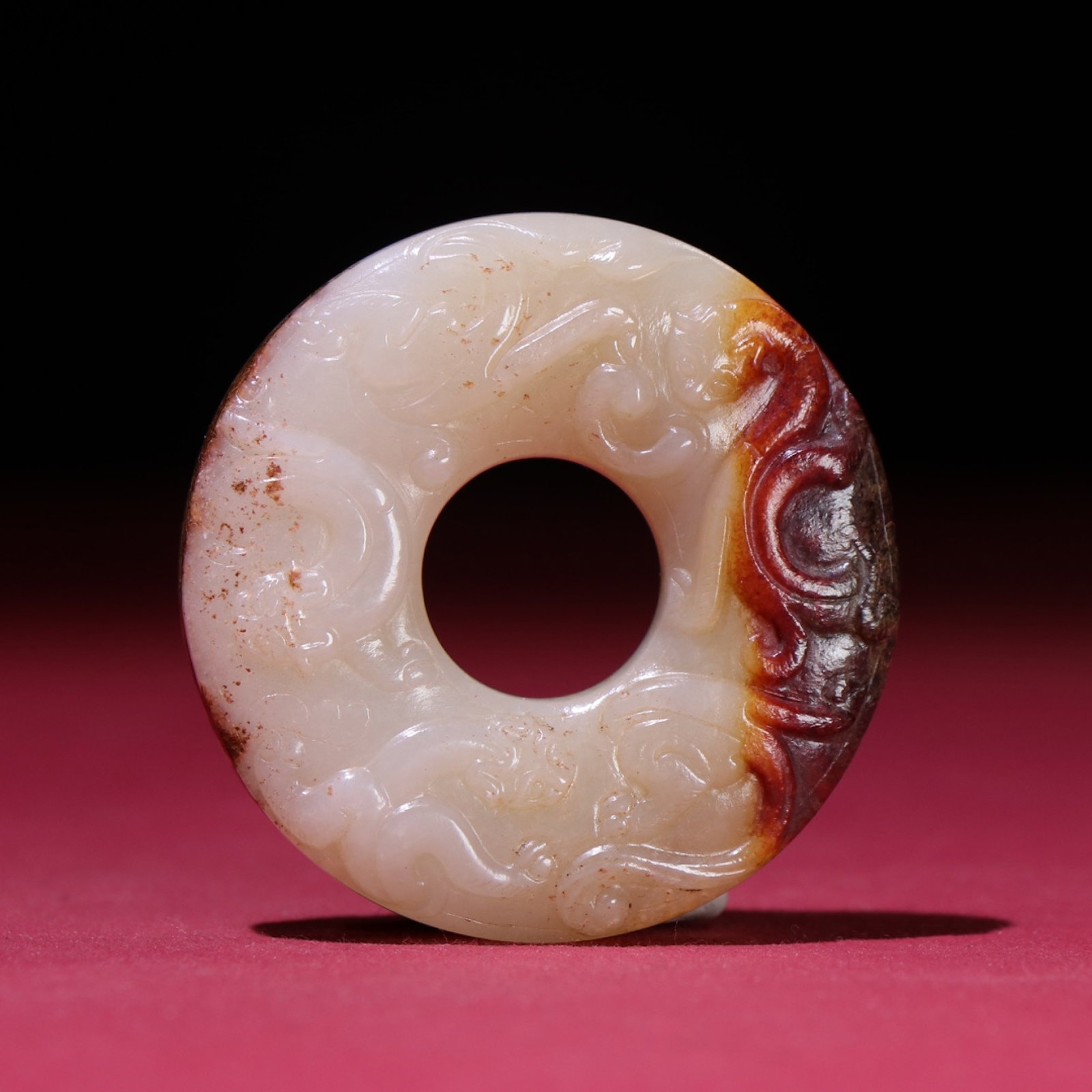 An Exquisite White Jade Chi-Dragon Pattern Pendant - 6