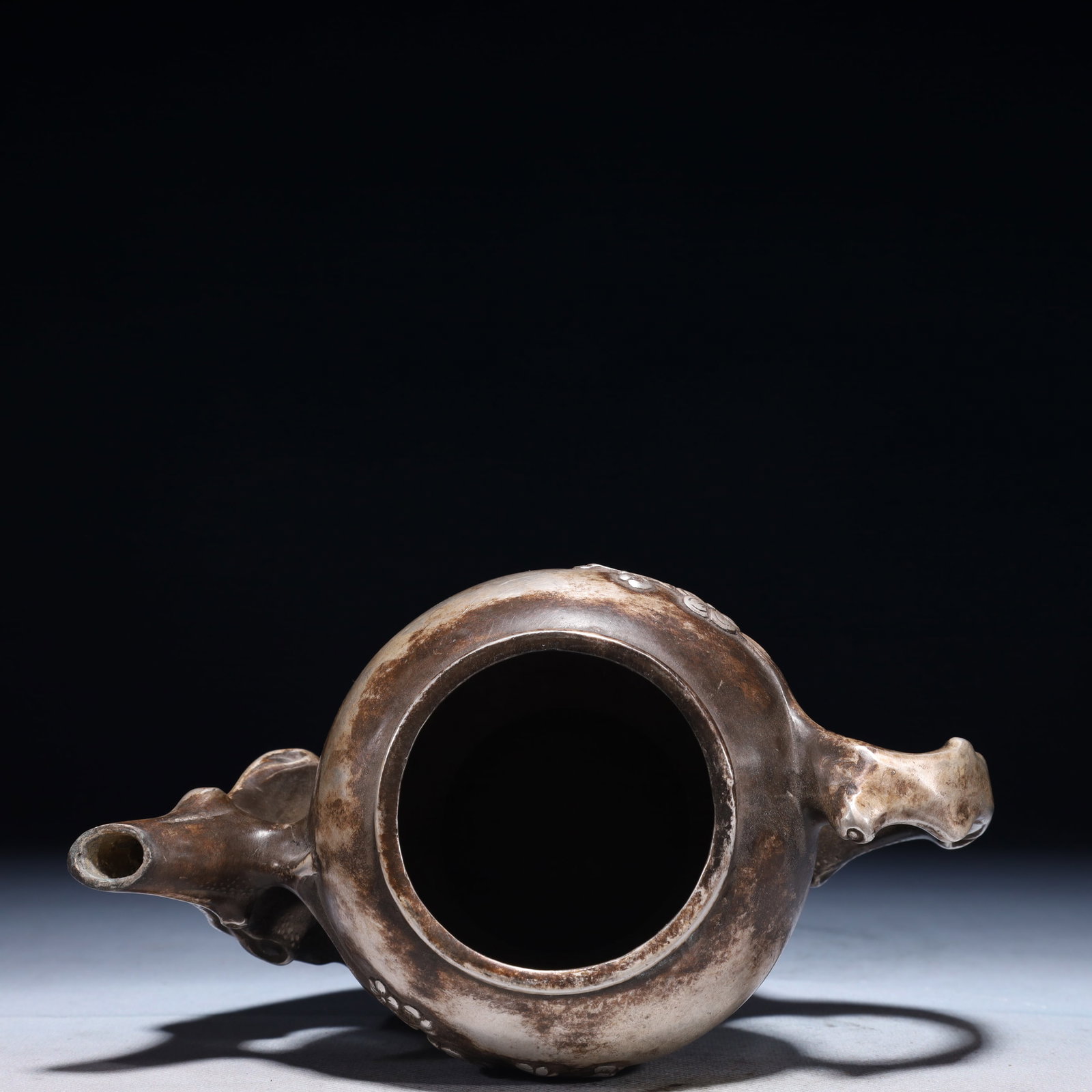 An Exquisite Silver-plated Bronze Flower Pattern Teapot - 12