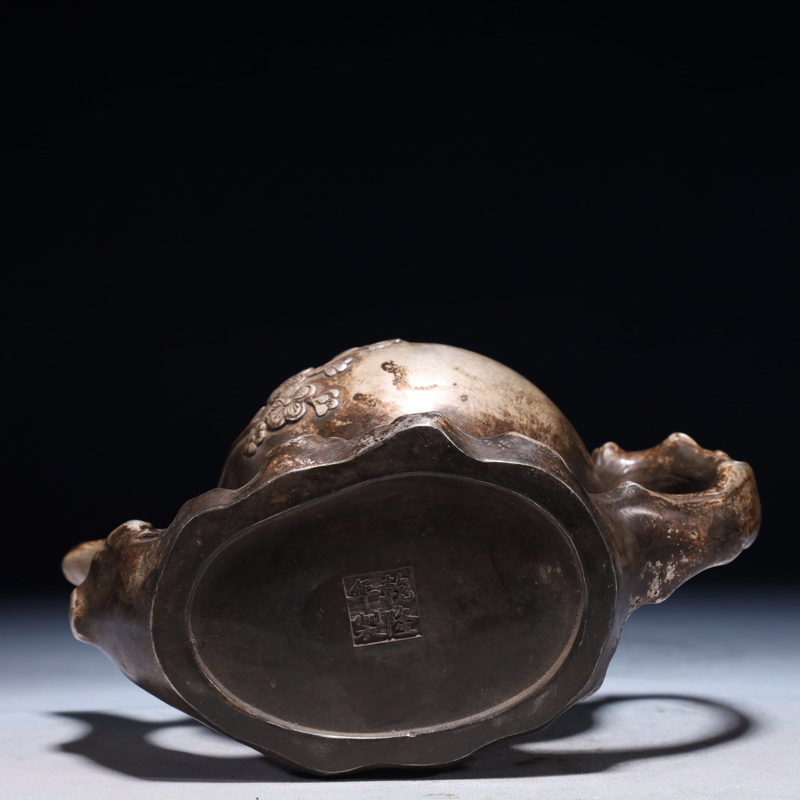An Exquisite Silver-plated Bronze Flower Pattern Teapot - 13