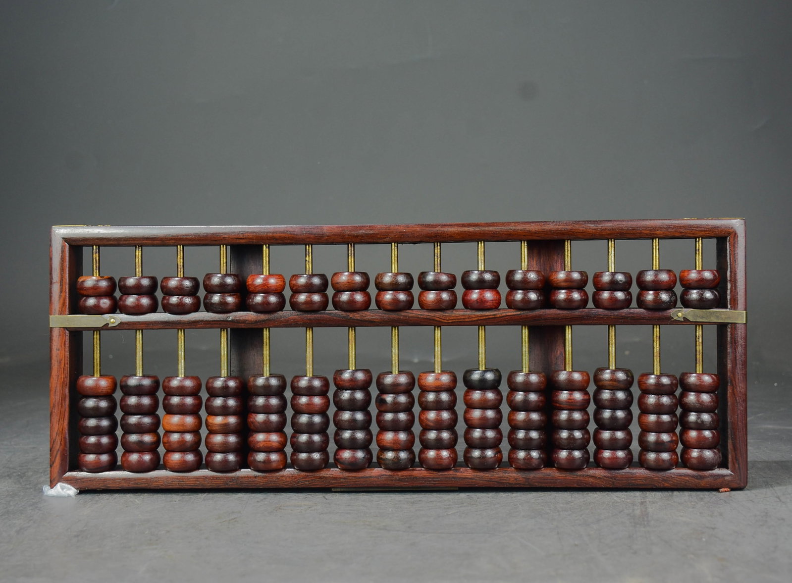 A Rare Huanghuali wood Abacus: A Rare Huanghuali wood Abacus,Qing Dynasty,China,With Mark,Size:1.2inx16.7inx6.3in 黄花梨木算盘,中国清代,带款