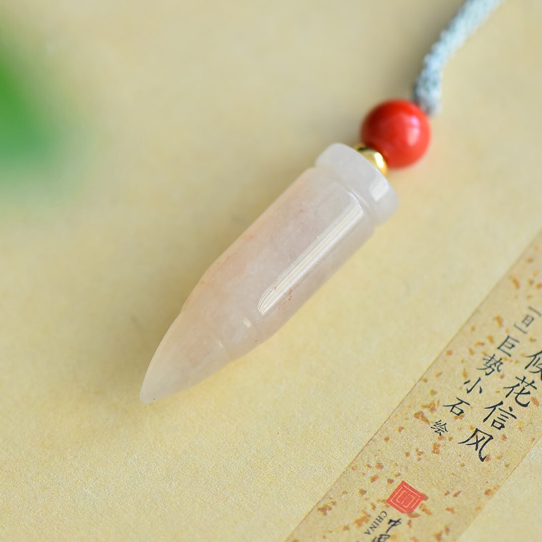 An Exquisite White Jade Pendant: An Exquisite White Jade Pendant,Size:0.4inx1.5in 白玉挂件