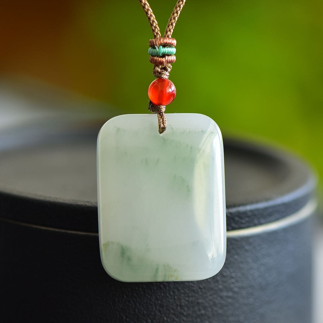 An Exquisite White Jade Pendant: An Exquisite White Jade Pendant,Size:1.2inx1.6in 白玉挂件