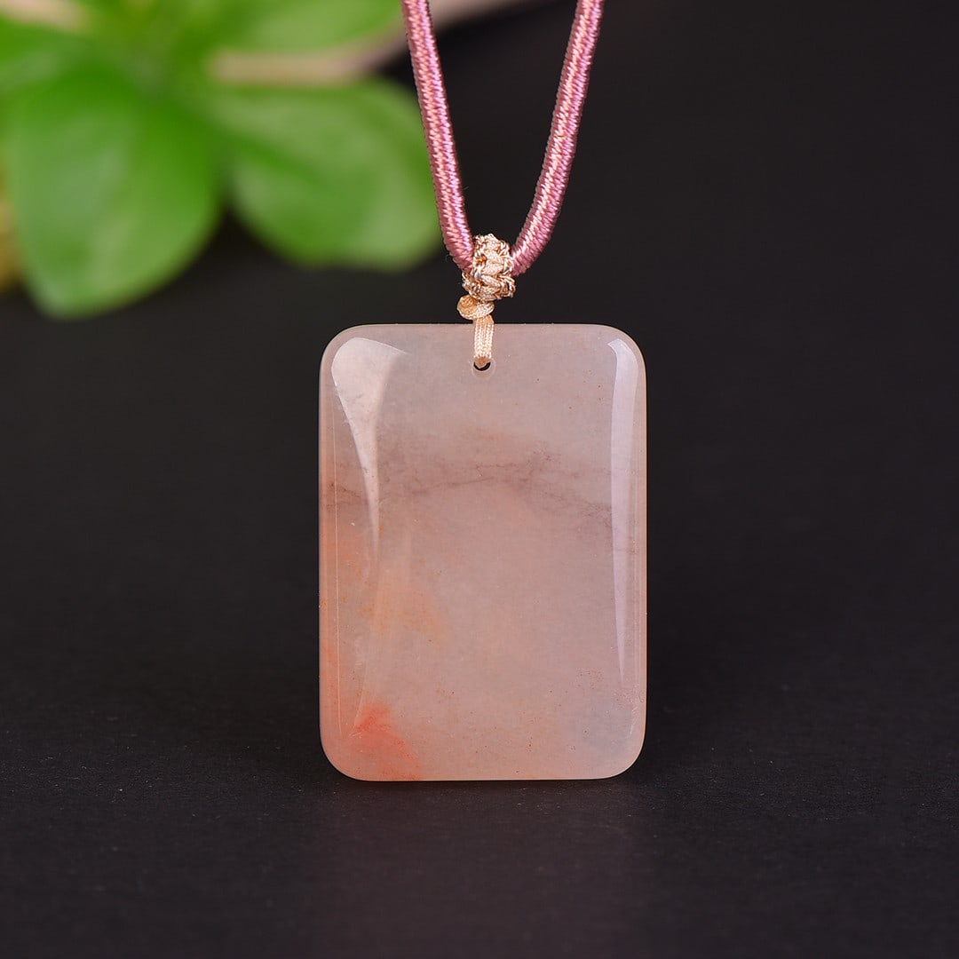An Exquisite Red Jade Pendant: An Exquisite Red Jade Pendant,Size:1inx1.4in 红玉挂件