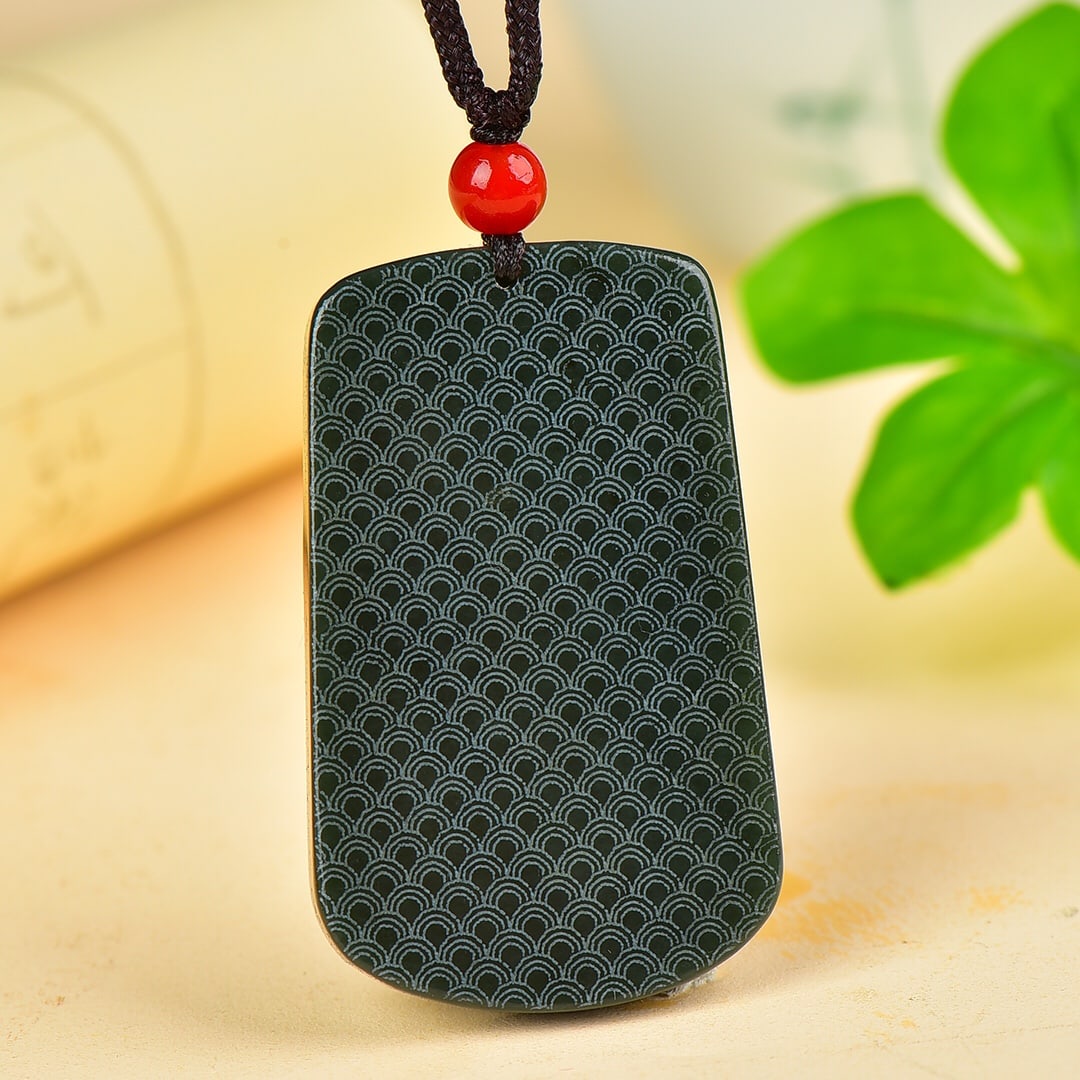An Exquisite Jasper Tiger Pattern Pendant - 5