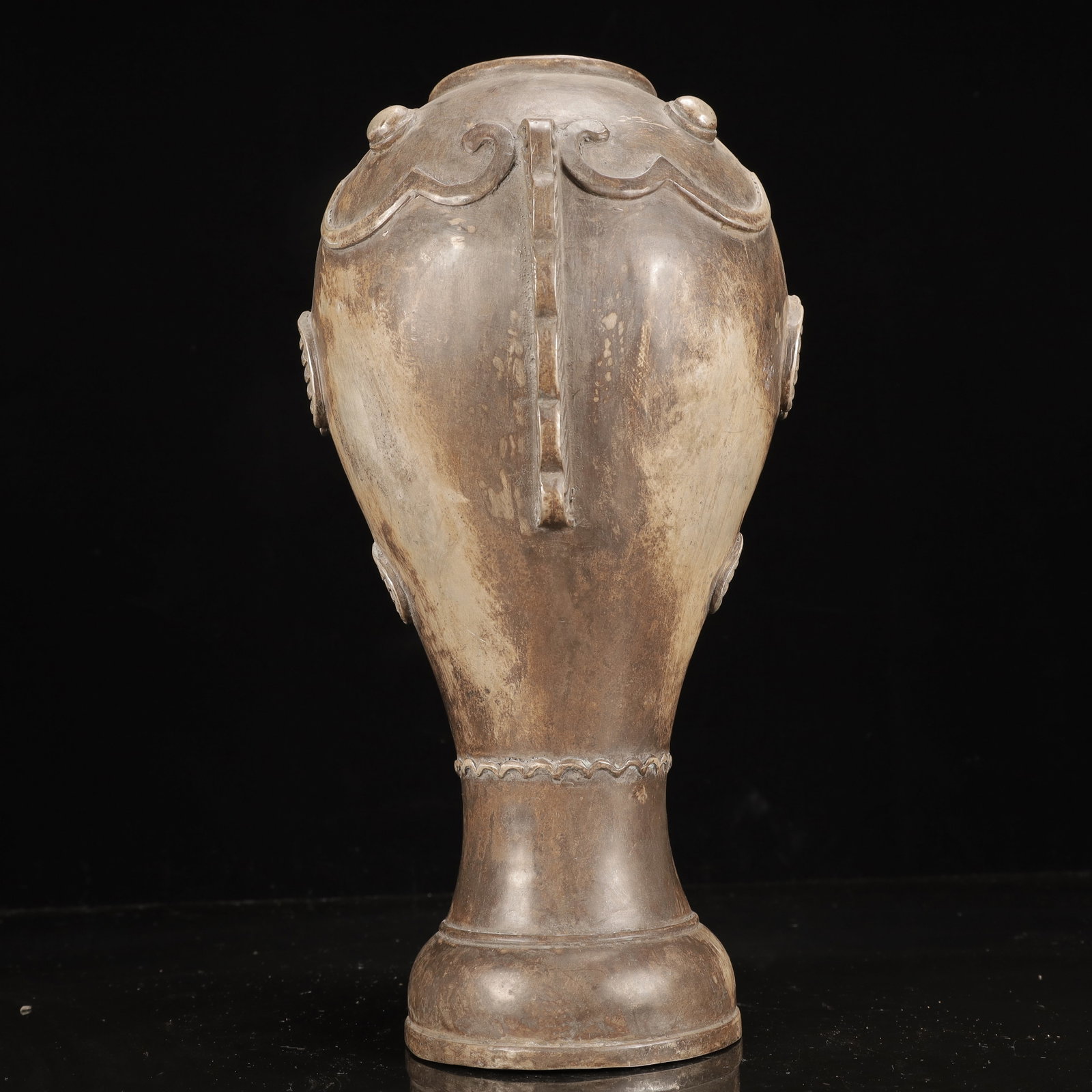 A Rare Silver-Plated Bronze Fish Pattern Vase - 5