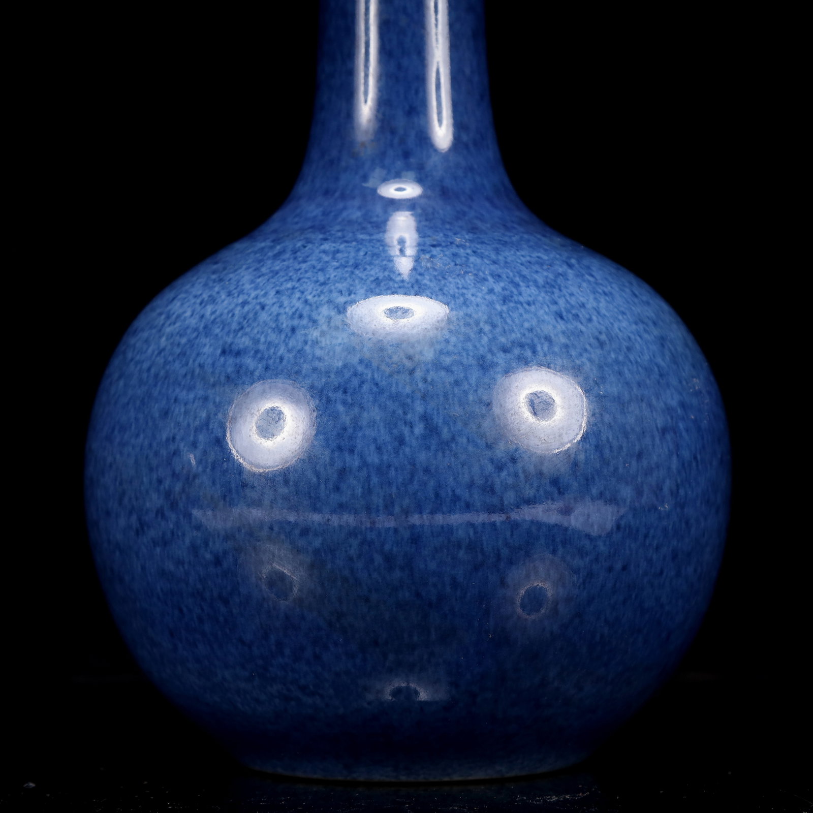 A Huge Blue Glazed Bottle - 4