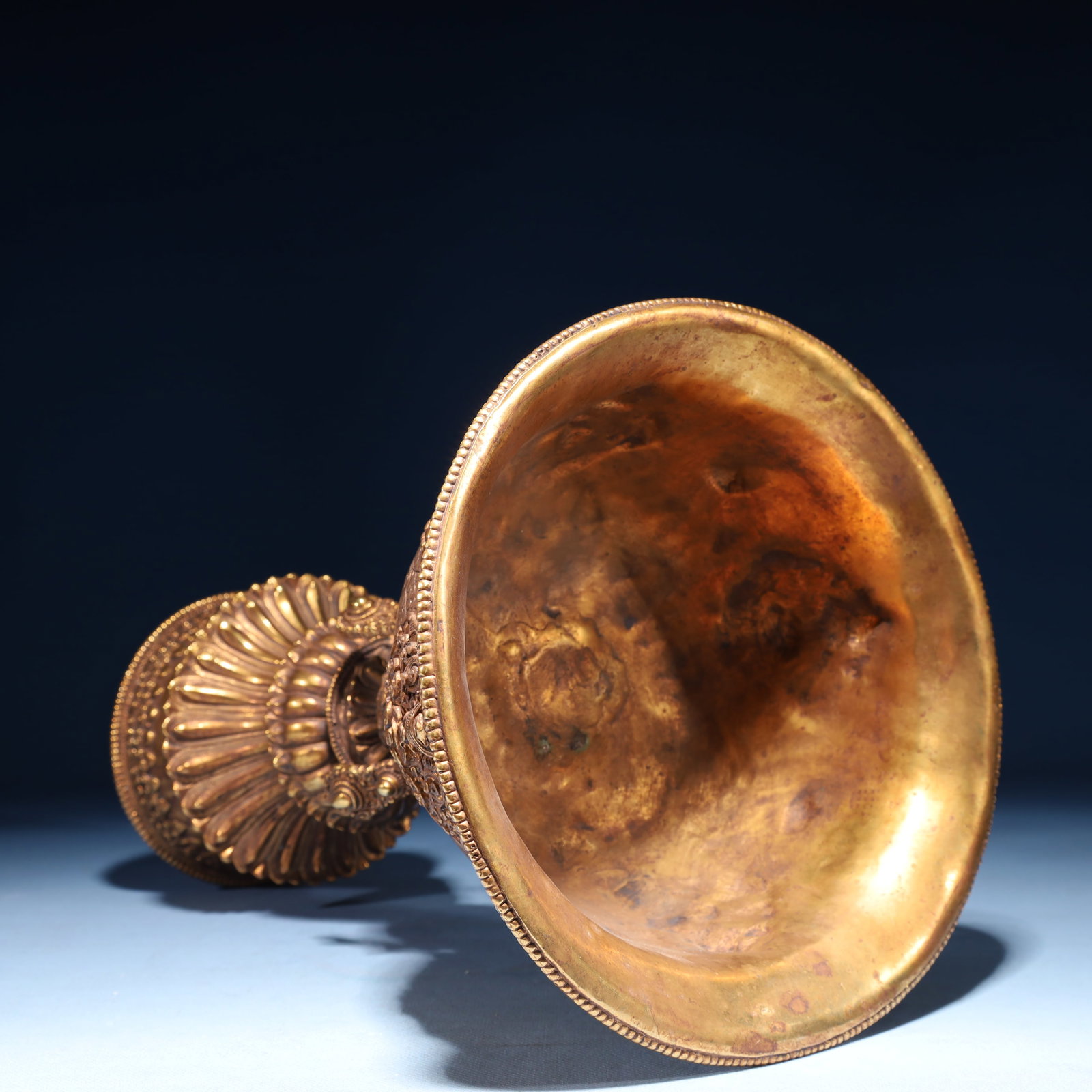 An Exquisite Gilt Bronze Eight Treasures Pattern Candlestick - 7