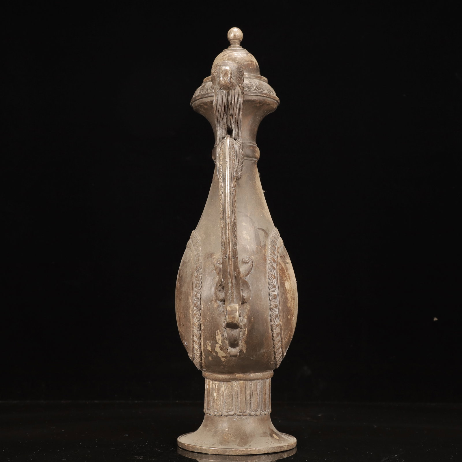 A Huge Silver-Plated Bronze Dragon Pattern Ewer - 12