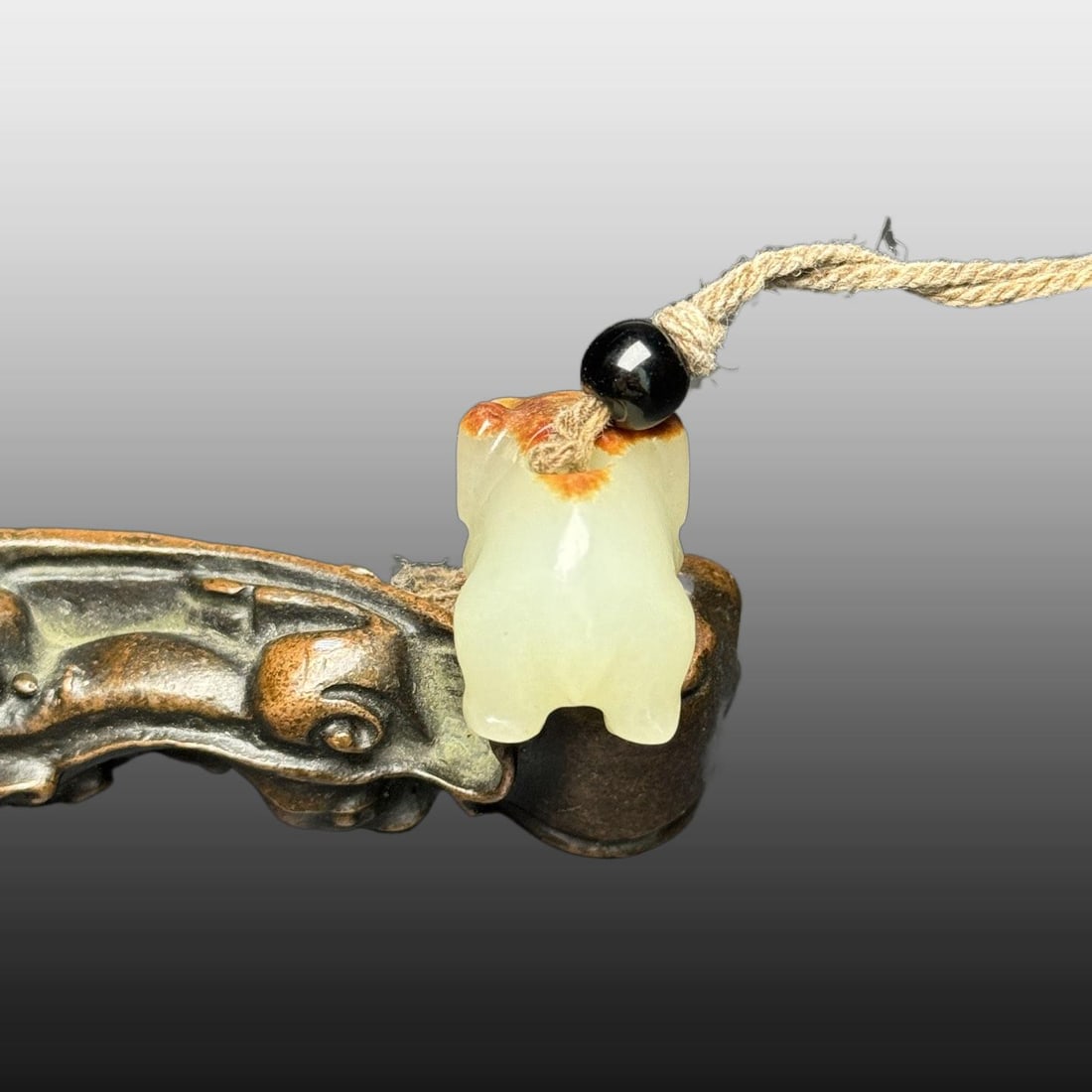 A Exquisite Hotan Jade Pig - 4