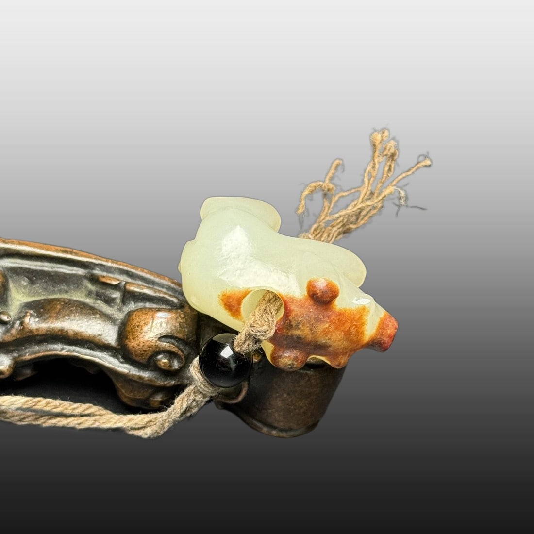 A Exquisite Hotan Jade Pig - 7