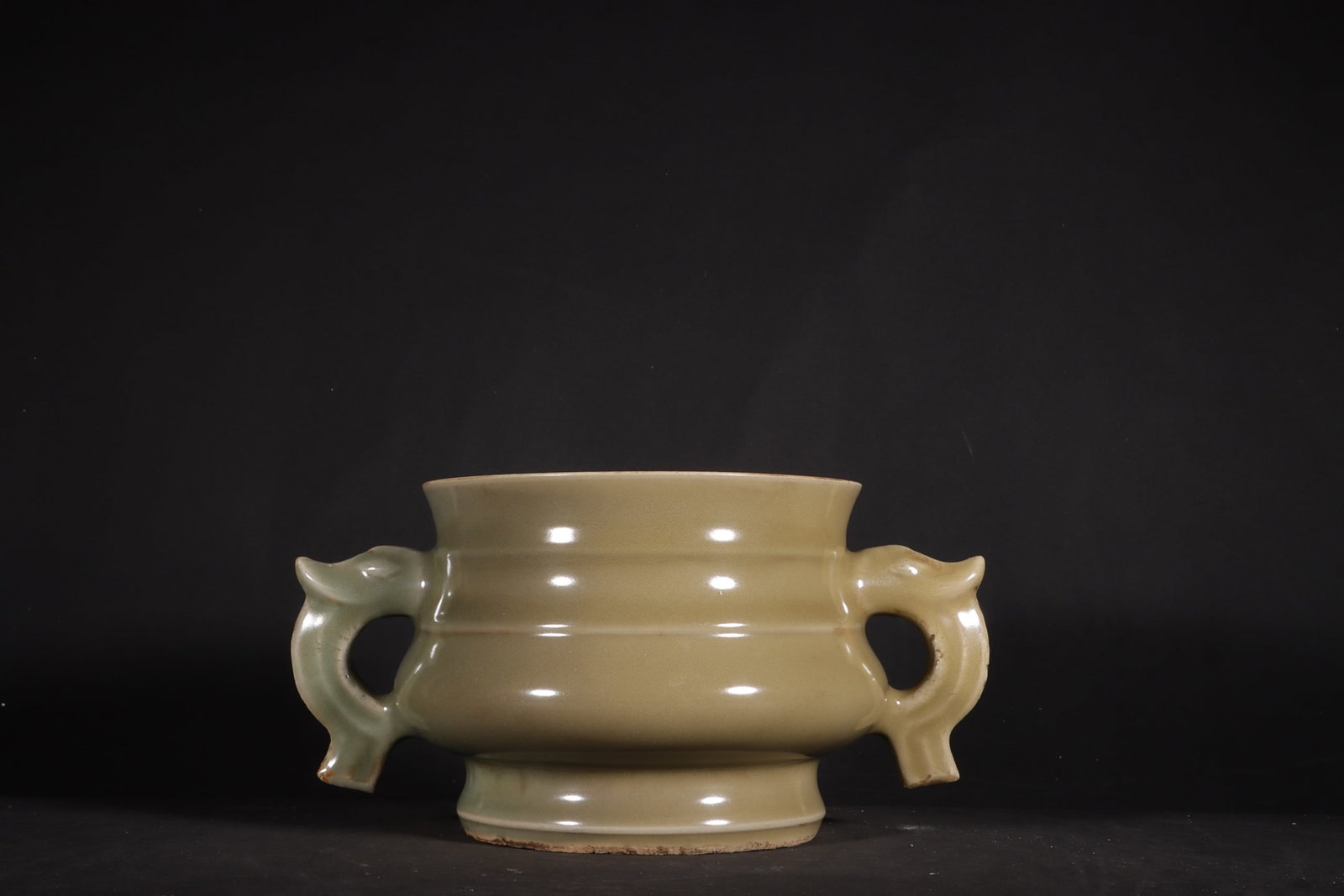 A Exquisite Longquan Yao Celadon Glazed String Pattern Censer - 4