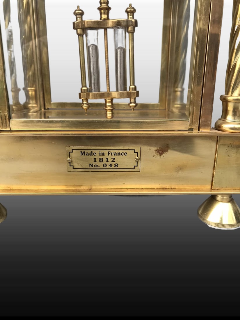 A Exquisite Gilt Bronze Mantel Clock - 9