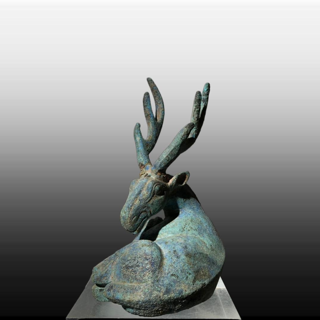 A Exquisite Bronze Deer Ornament - 4