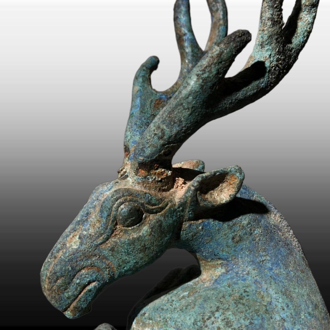 A Exquisite Bronze Deer Ornament - 5