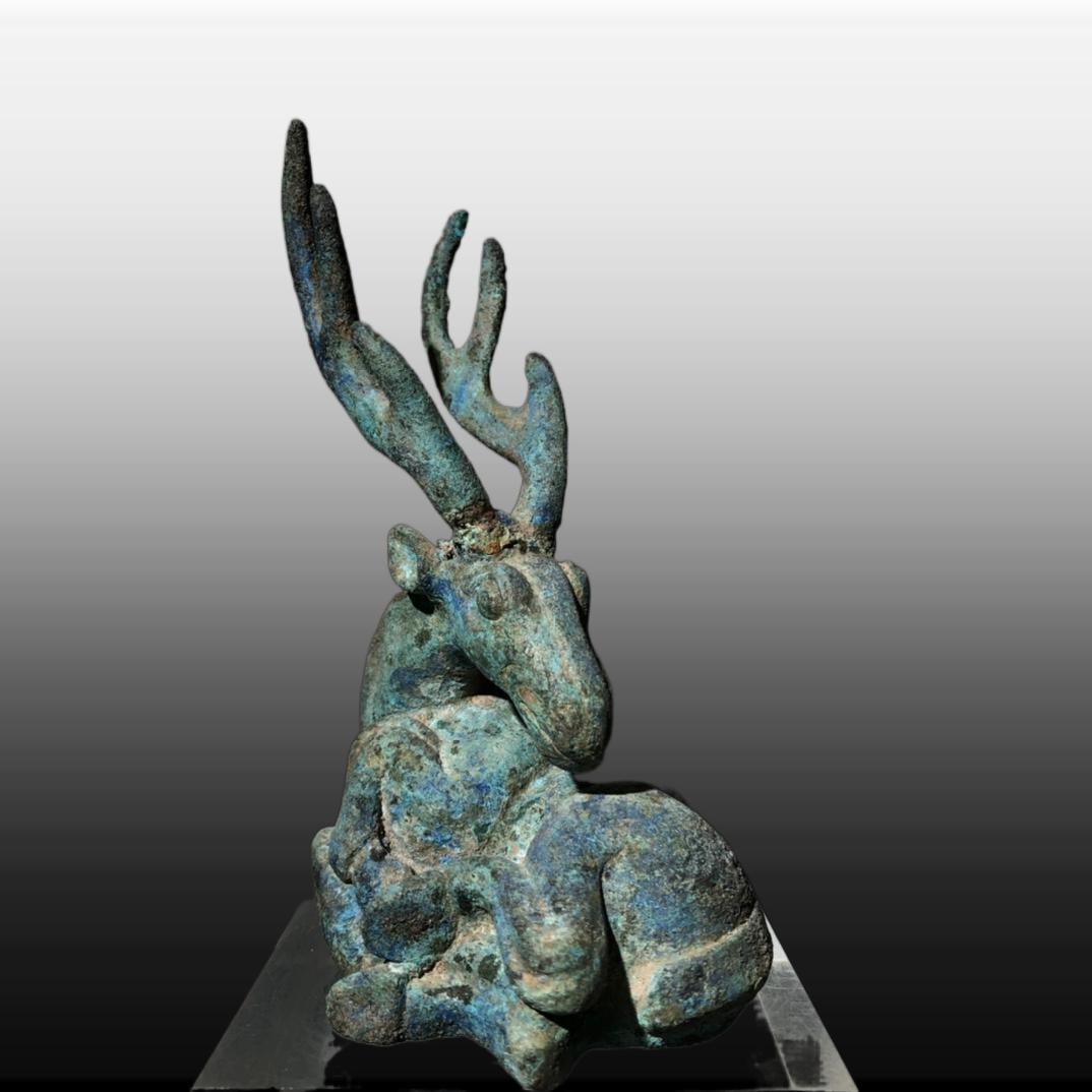 A Exquisite Bronze Deer Ornament - 6