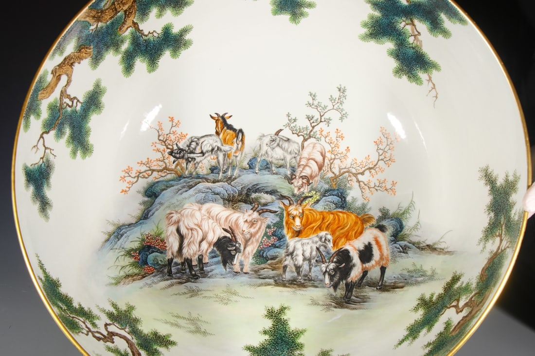 A Exquisite Enamel Sheep Pattern Bowl - 7
