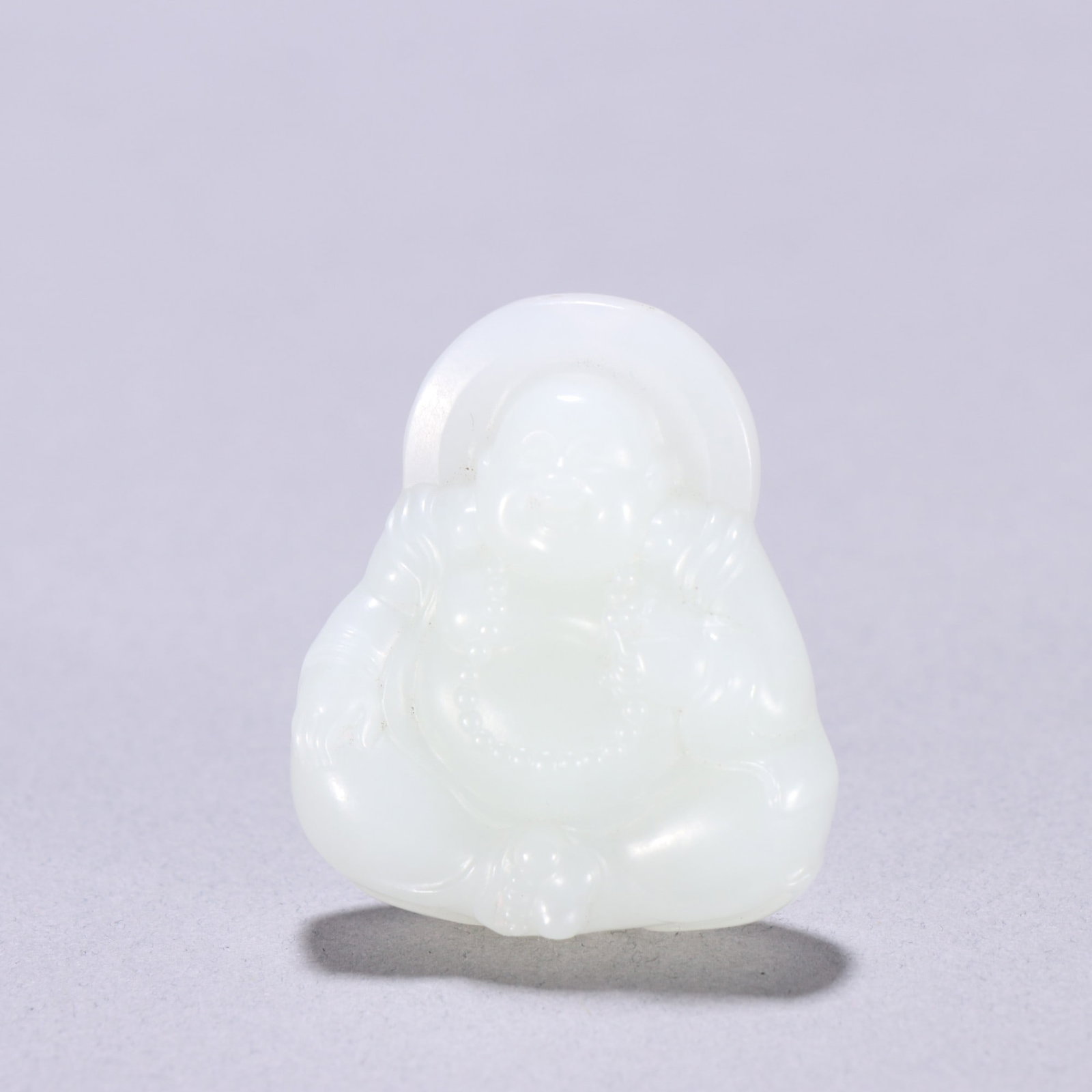 A Exquisite Hotan Jade Statue of Maitreya Buddha pendant (1 of 9)