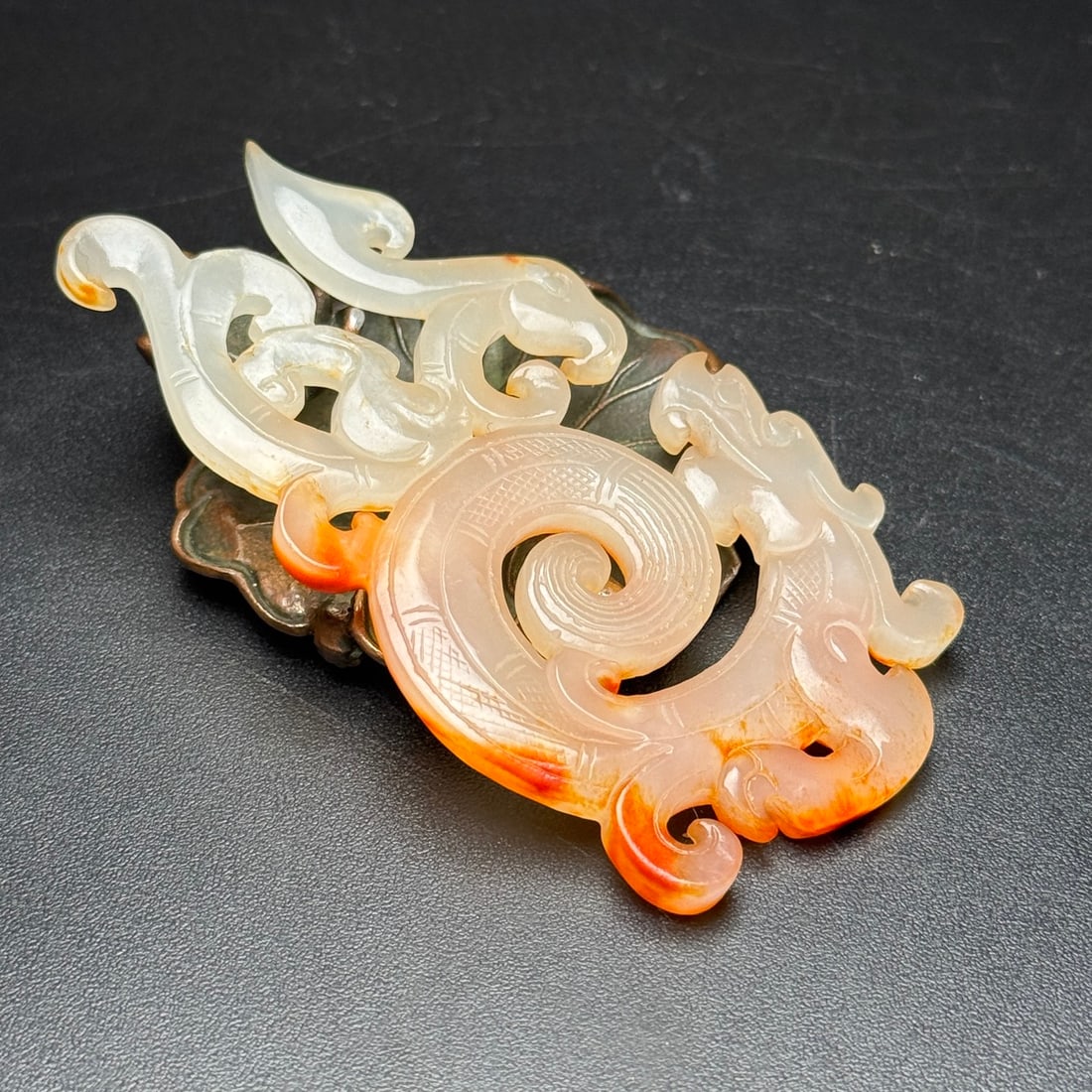 A Exquisite Hotan Jade Dragon Plaque - 4
