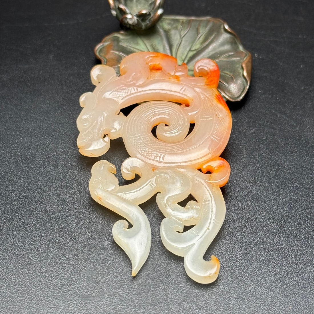 A Exquisite Hotan Jade Dragon Plaque - 6