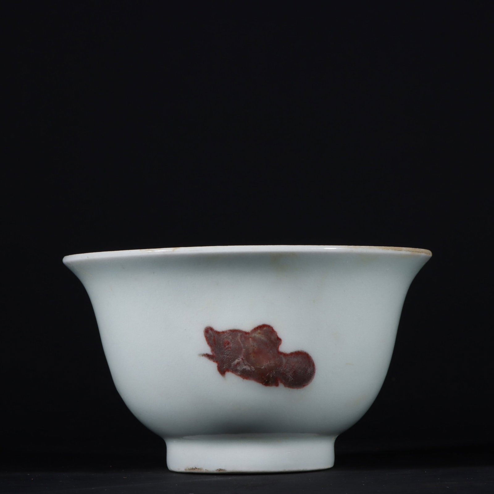 A Exquisite Underglaze-Red Fish Pattern Cup - 3