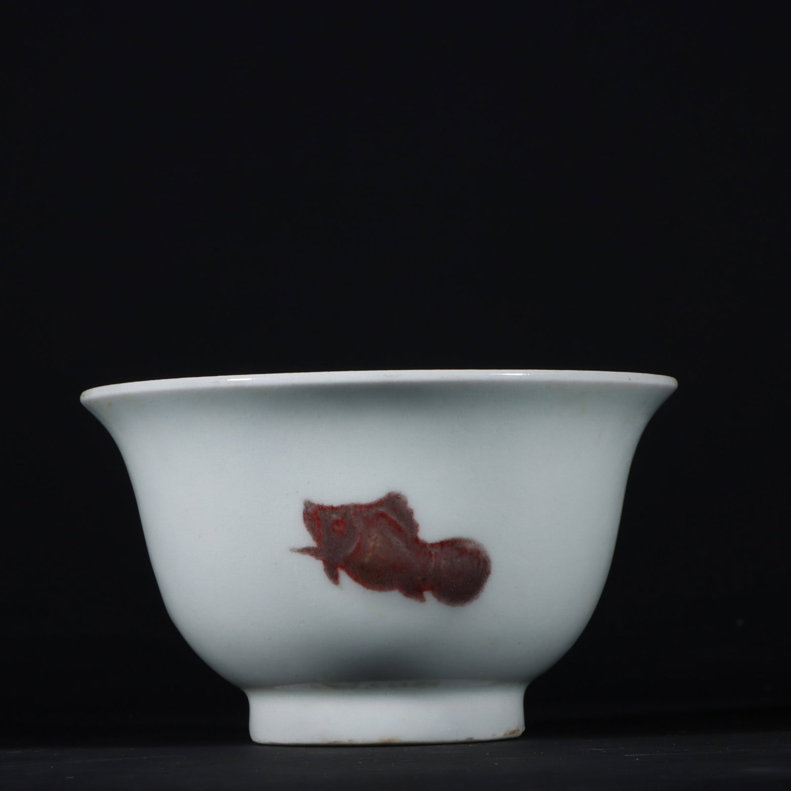 A Exquisite Underglaze-Red Fish Pattern Cup - 5