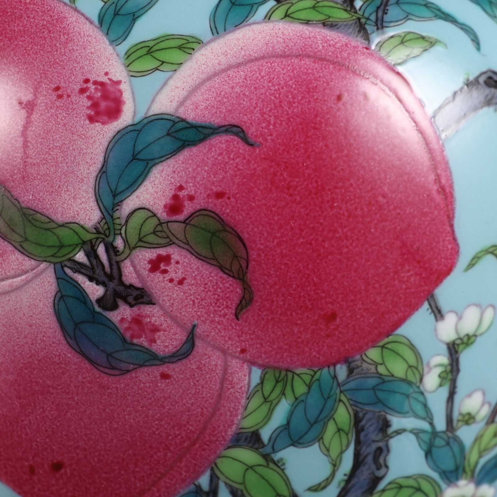 A Exquisite Turquoise-Glazed Ground Peach Pattern Jar - 8