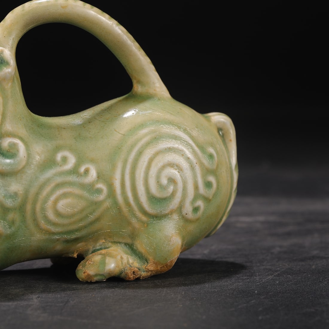 A Exquisite Celadon Glazed Auspicious Beast Ewer - 4