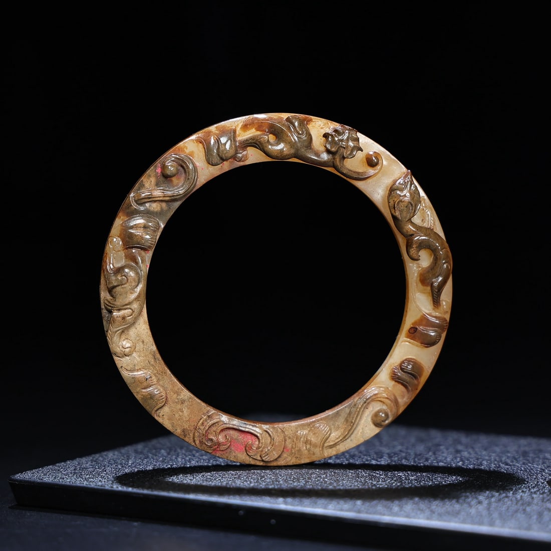 A Exquisite Hetian Jade Dragon Ring - 5