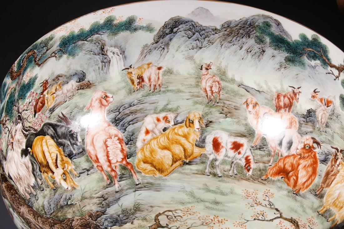 A Exquisite Enamel Sheep Pattern Bowl - 6