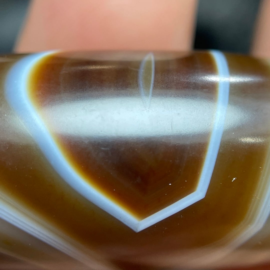 A Exquisite Tiger Tooth Dzi bead - 7