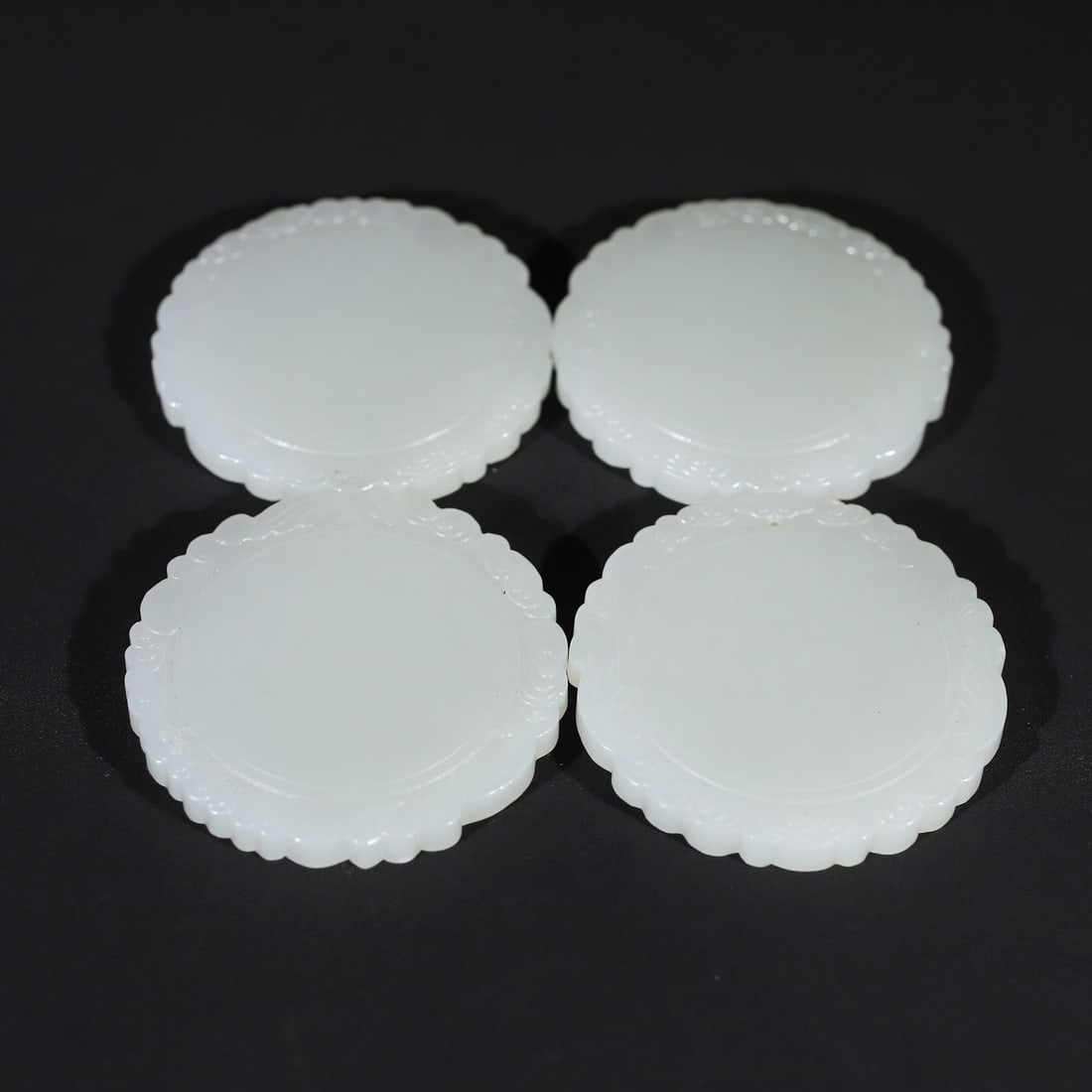 A Set of Exquisite Hotan Jade Brand: A Set of Exquisite Hotan Jade Brand,Qing Dynasty, China,Size:2.2inx0.3in 一套和田玉牌,中国清代