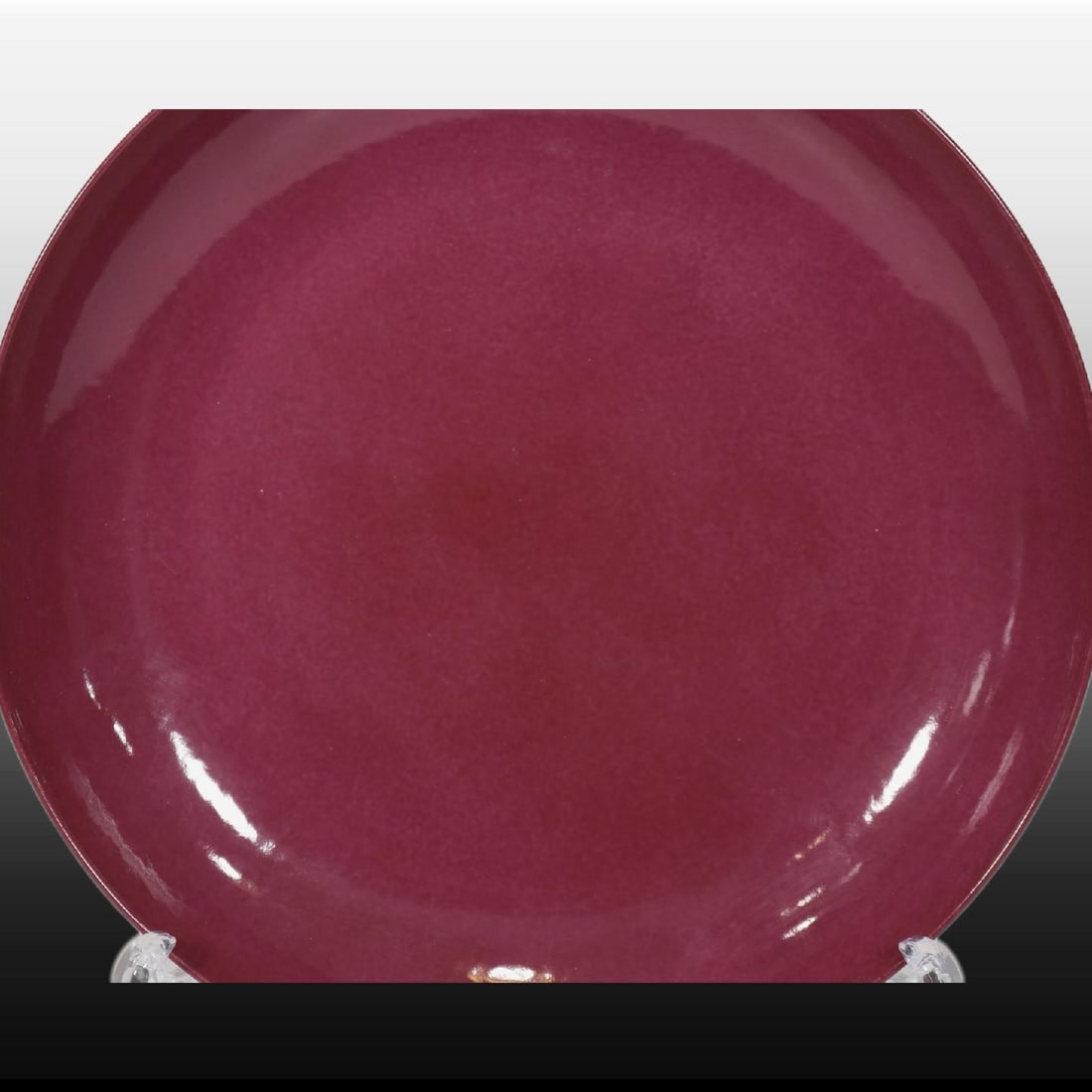 A Exquisite Ruby Red Glazed Plate - 2