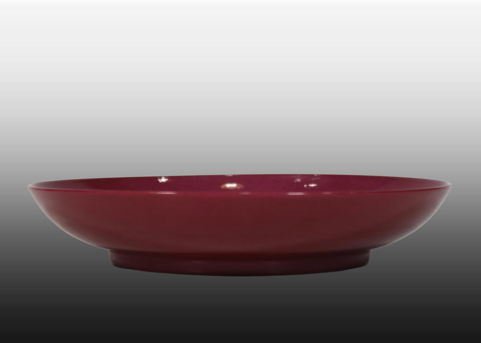 A Exquisite Ruby Red Glazed Plate - 3