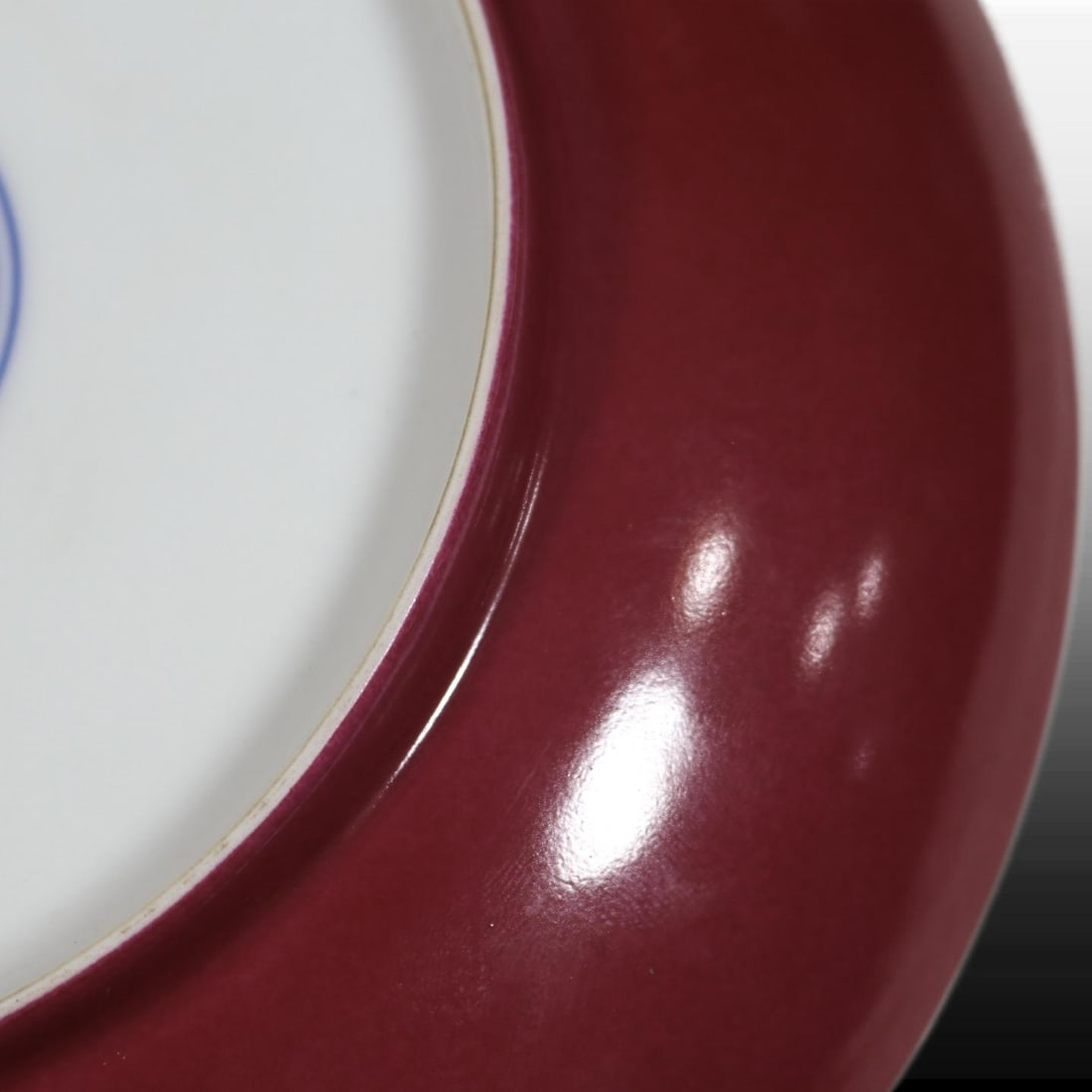 A Exquisite Ruby Red Glazed Plate - 6