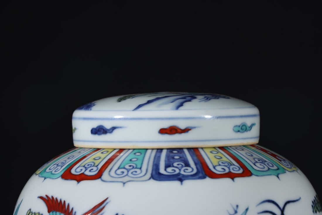 A Exquisite Doucai Flower and Bird Pattern Jar - 3