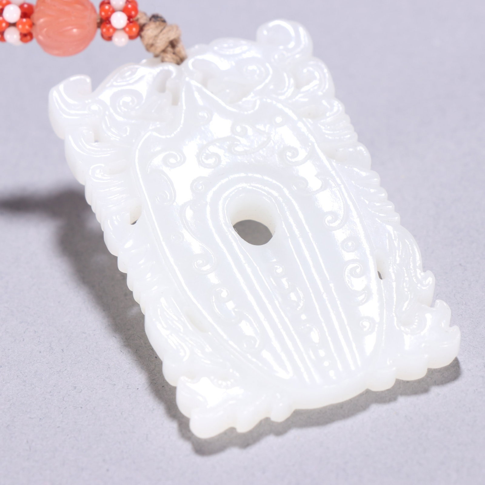 A Exquisite Hotan Jade Phoenix Pattern Brand - 7