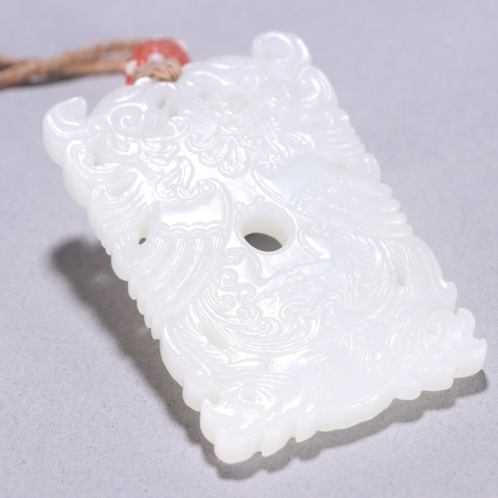 A Exquisite Hotan Jade Phoenix Pattern Brand - 8