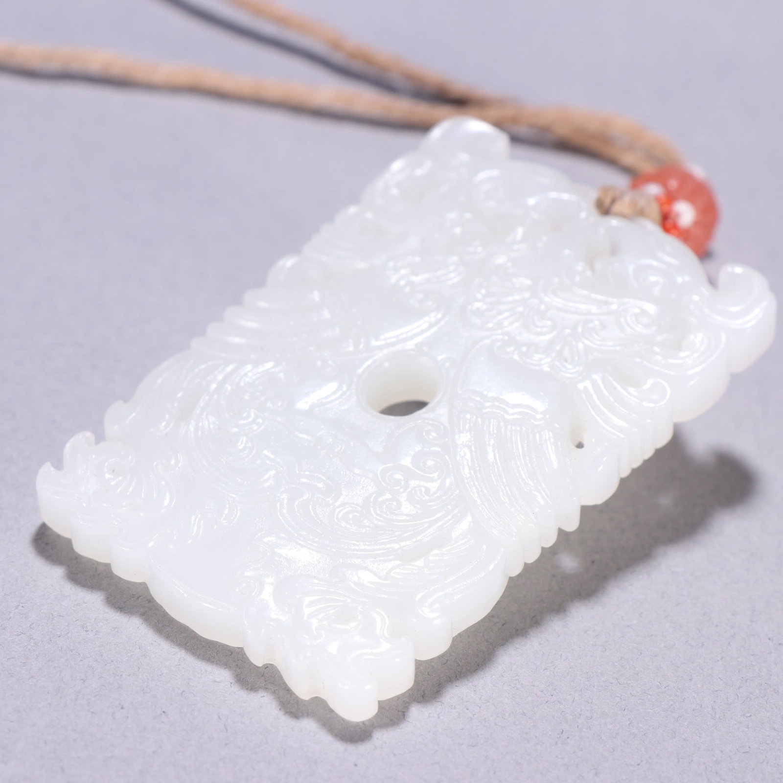 A Exquisite Hotan Jade Phoenix Pattern Brand - 9